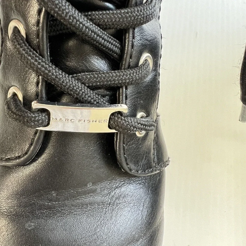 Mark Fisher Girls Combat Boots Size 11 Black Lace Up Lug Sole